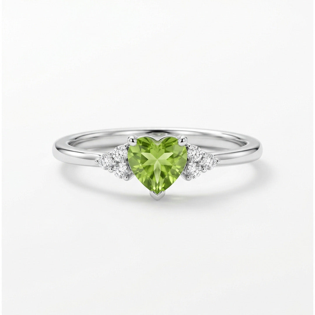 Heart Birthstone with Accents Ring