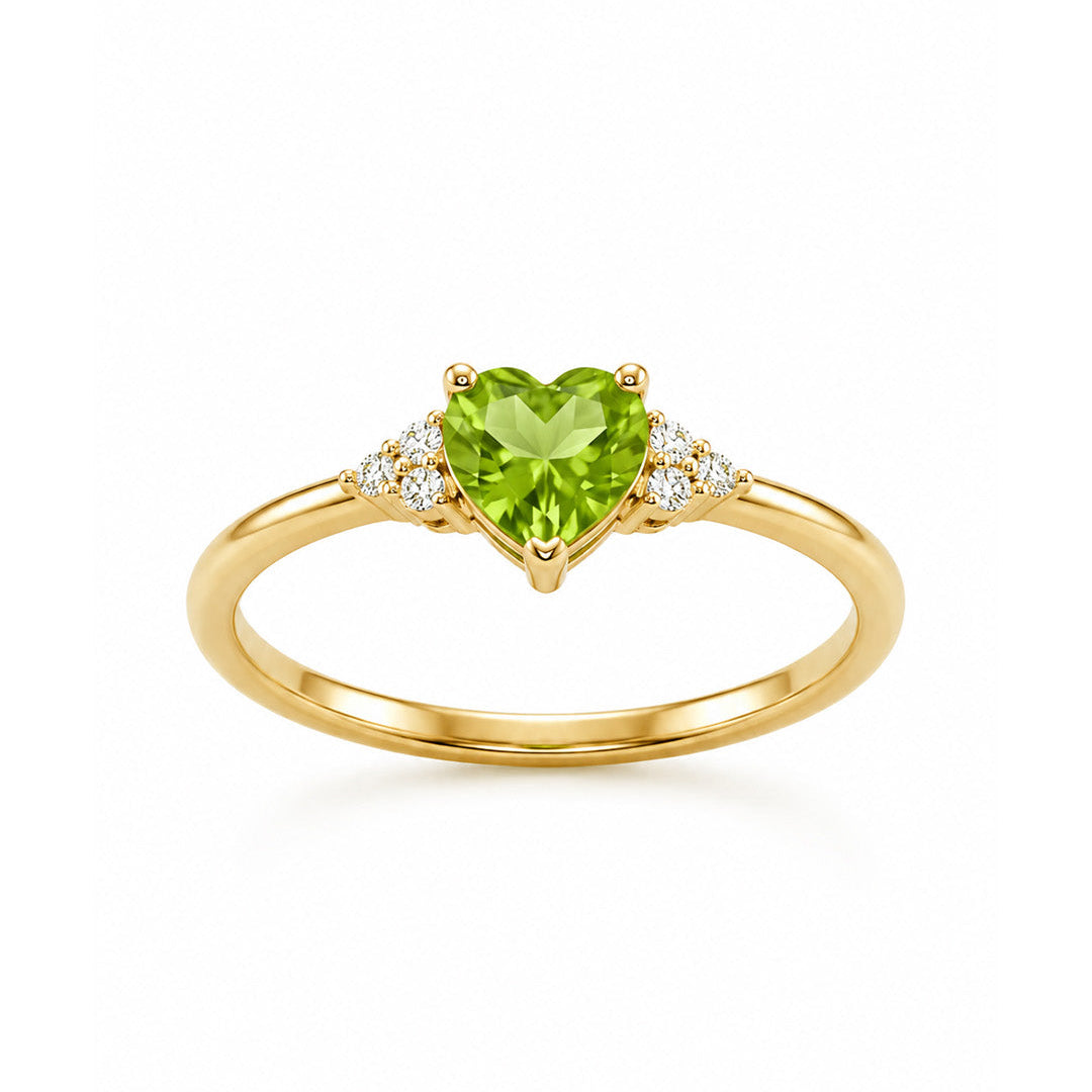 Heart Birthstone with Accents Ring