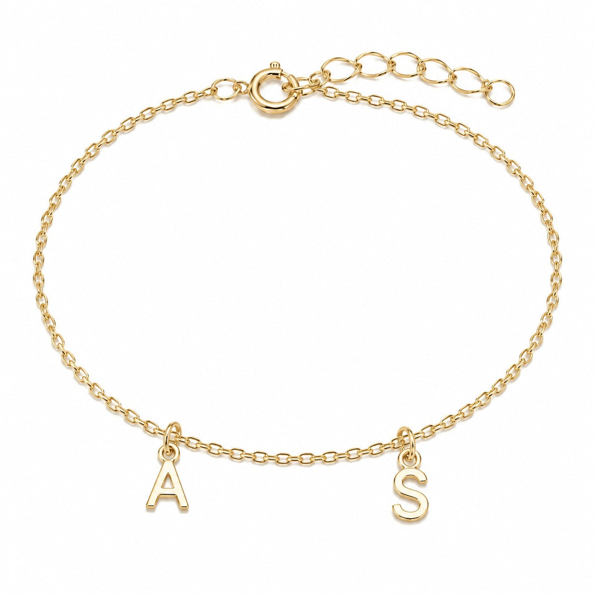 Multi Initial Charm Bracelet
