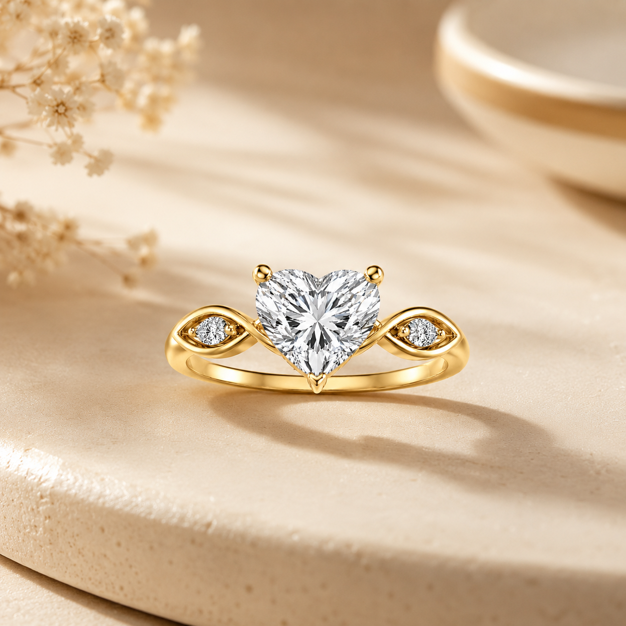 Heart and Marquise Ring