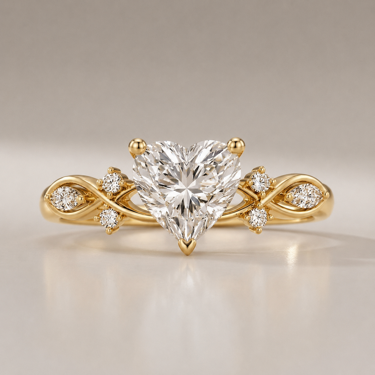 Heart and Marquise Ring