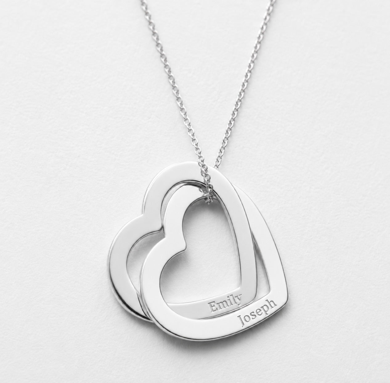 Two Hearts Interlock Necklace