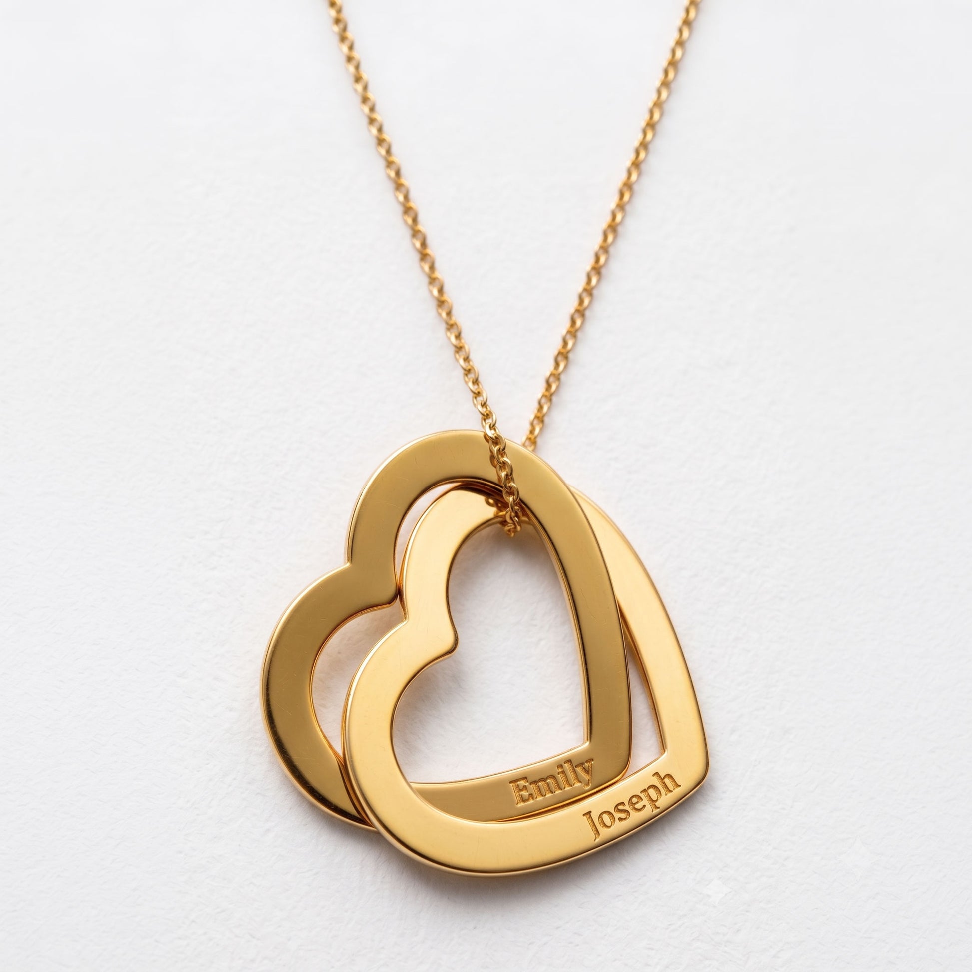 Two Hearts Interlock Necklace