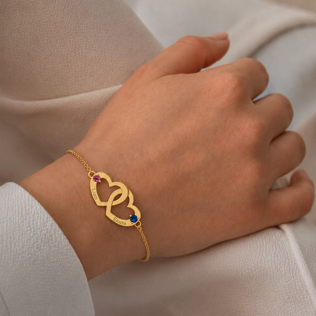 Interlocking Heart Bracelet