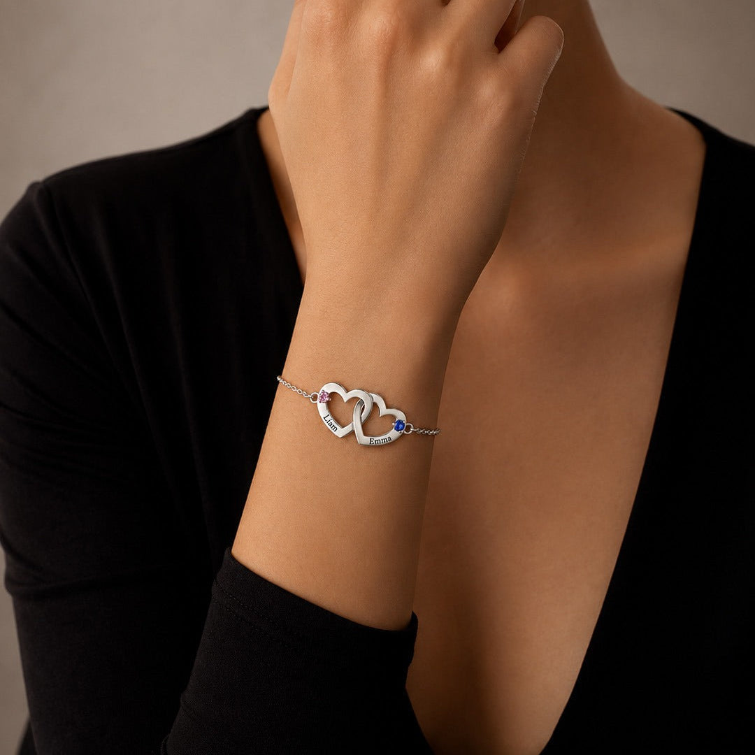 Interlocking Heart Bracelet