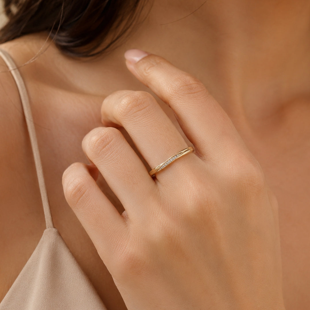 Love Entwined Bypass Band Ring