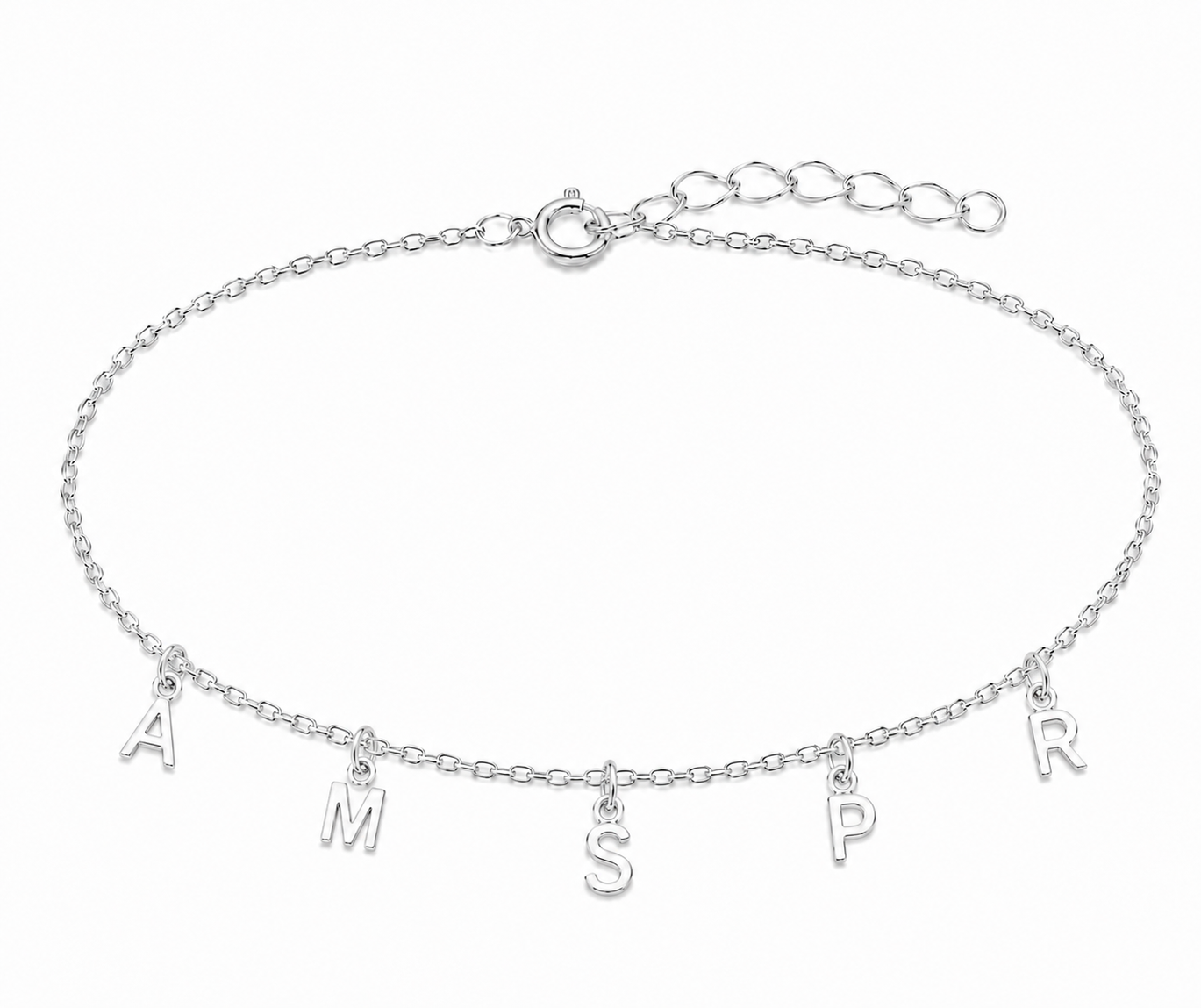 Multi Initial Charm Bracelet