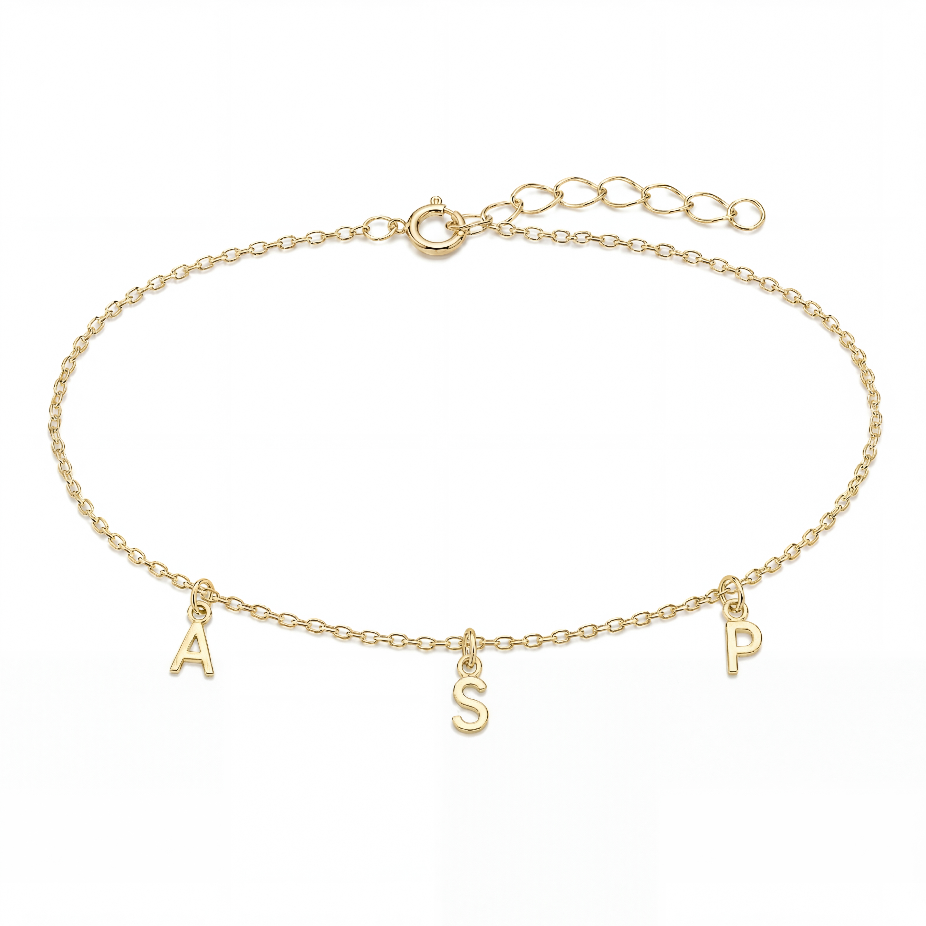 Multi Initial Charm Bracelet