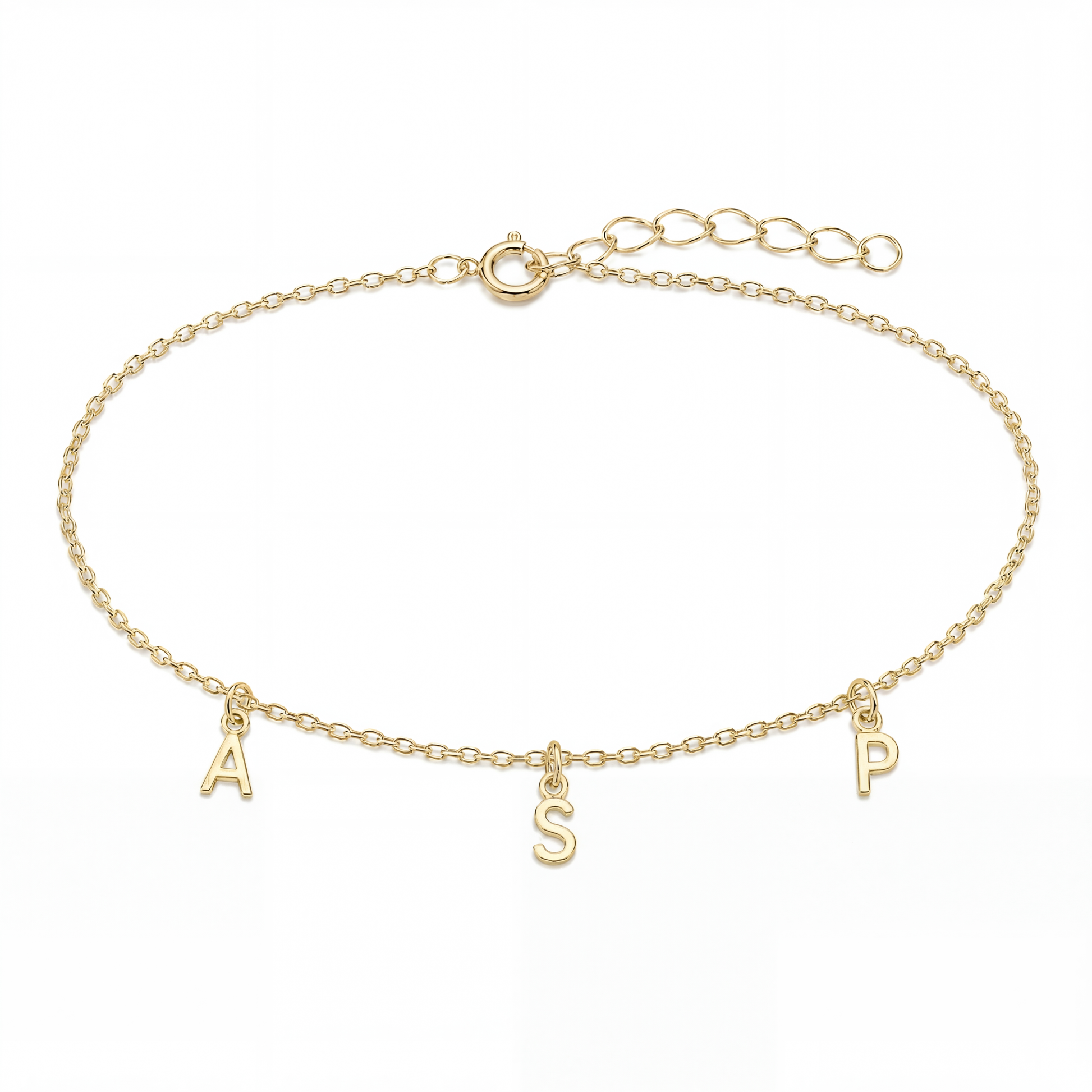 Multi Initial Charm Bracelet