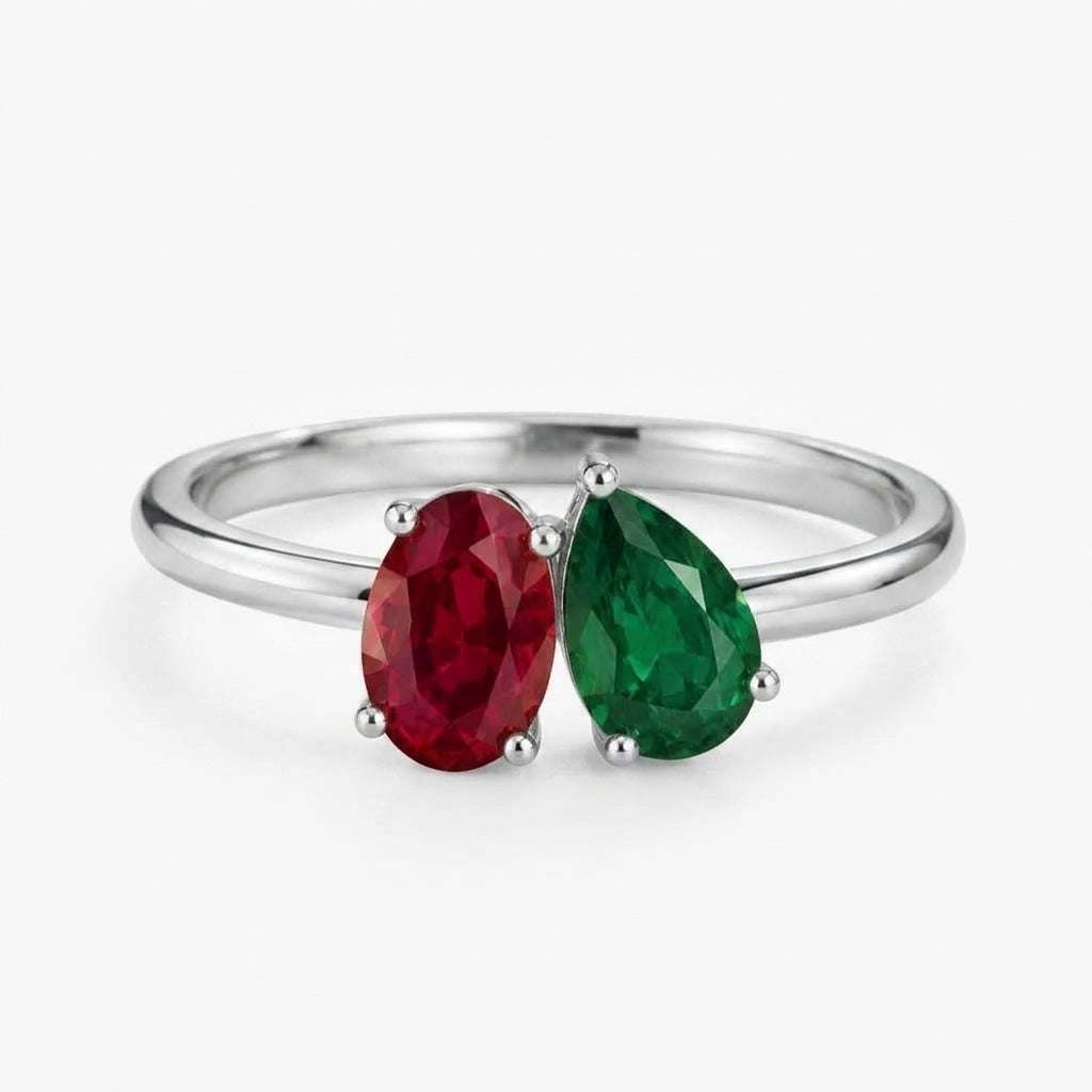 Toi et Moi Birthstone Ring
