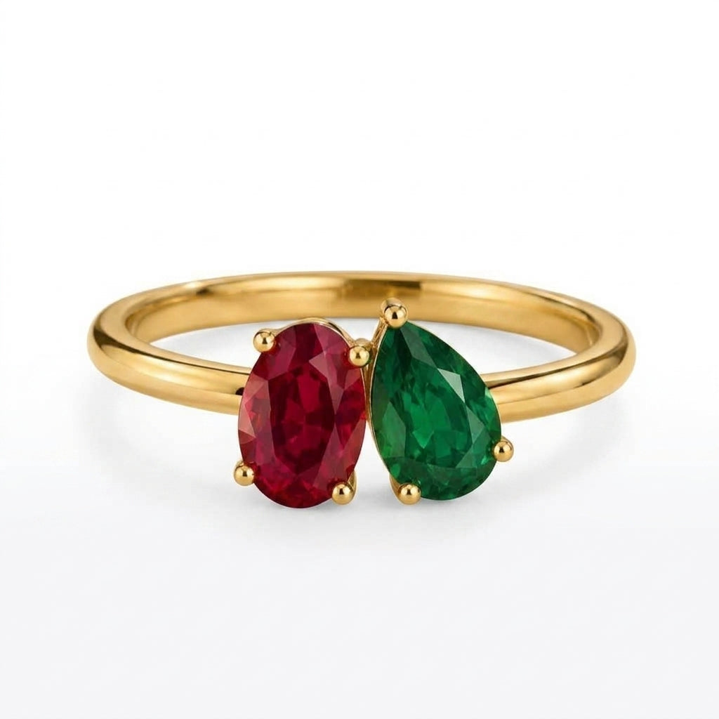 Toi et Moi Birthstone Ring
