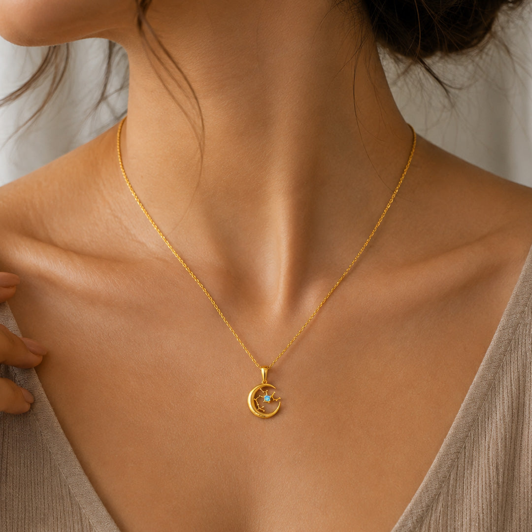 Moonlight Constellation Gemstone Necklace