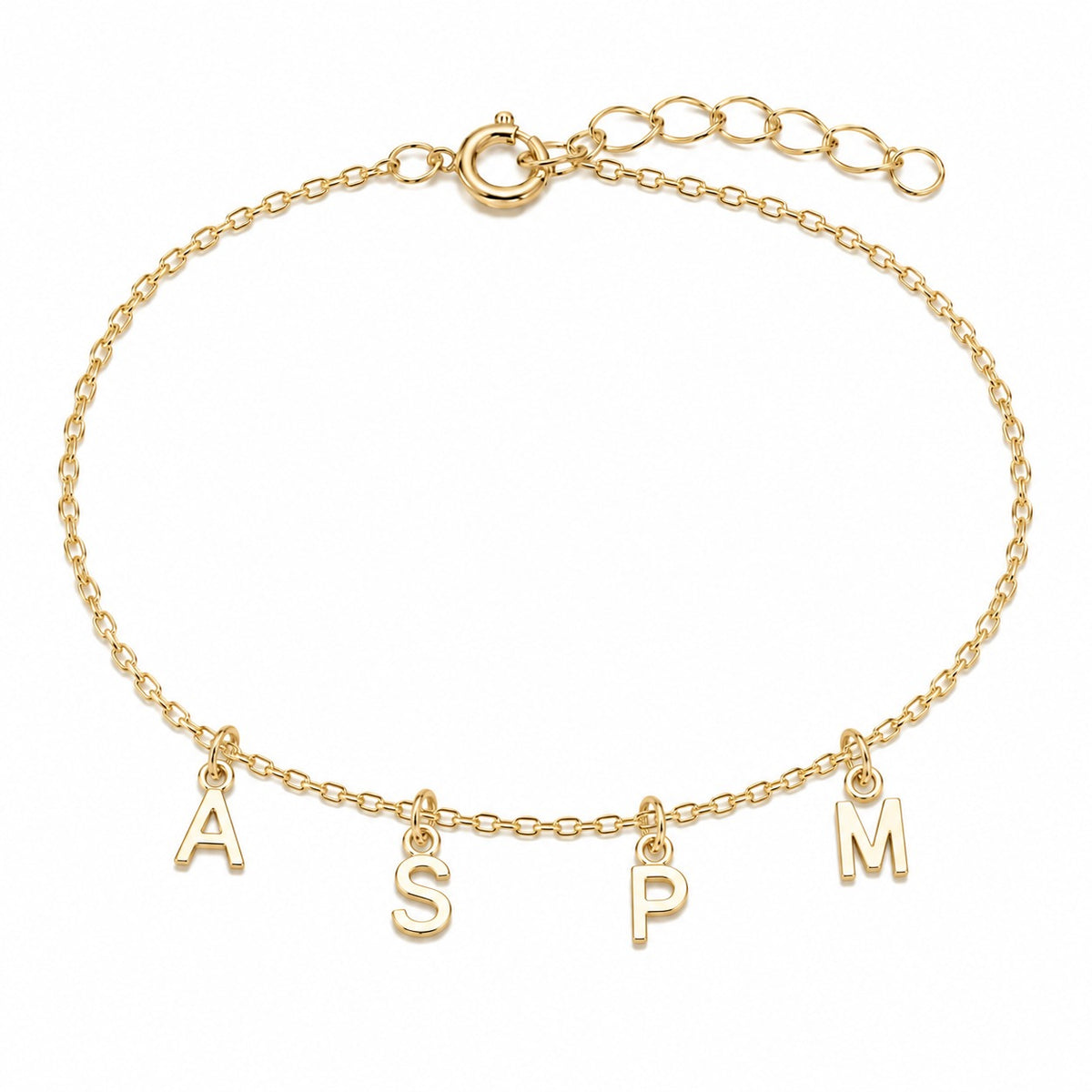 Multi Initial Charm Bracelet