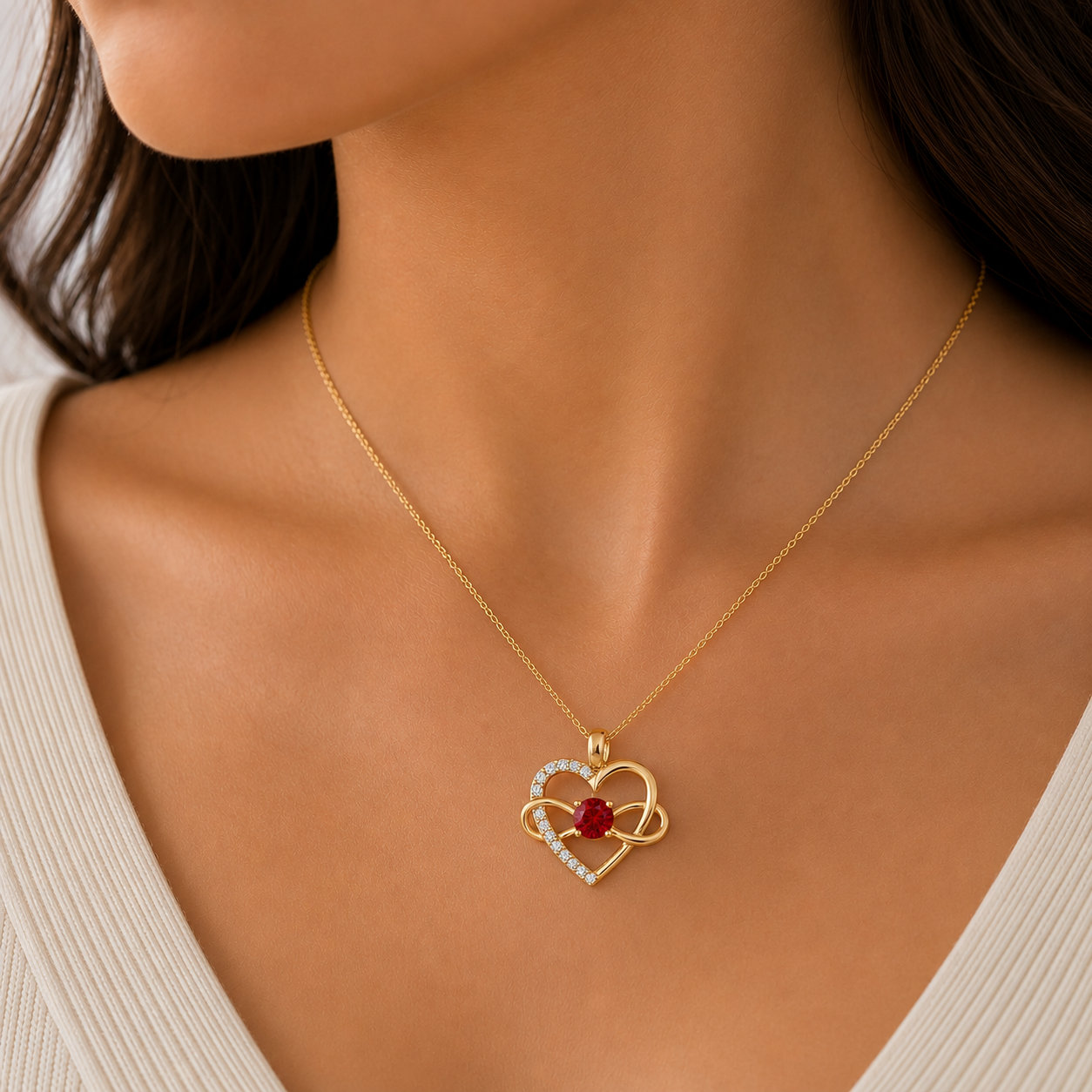 Infinity Wrap Heart Necklace