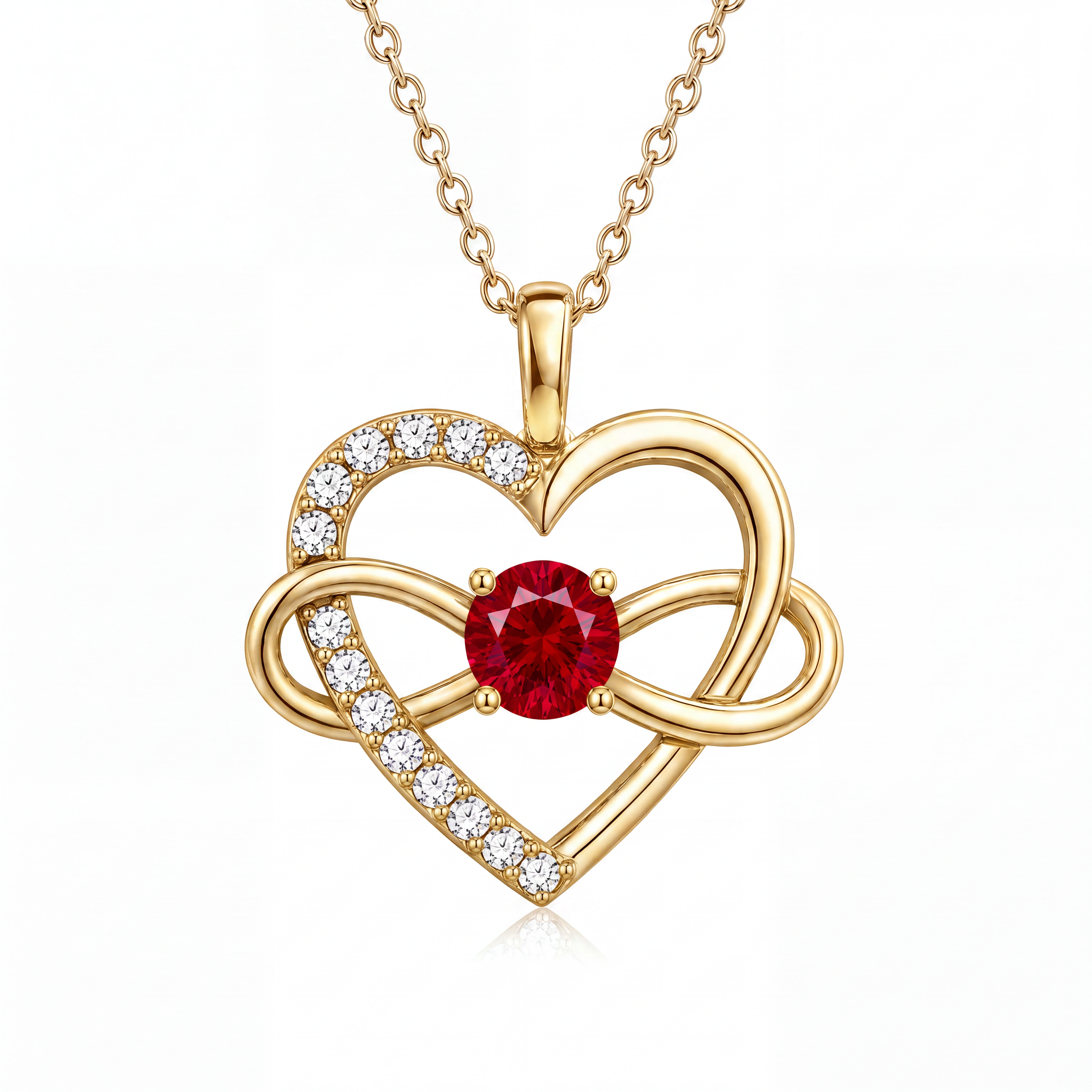 Infinity Wrap Heart Necklace