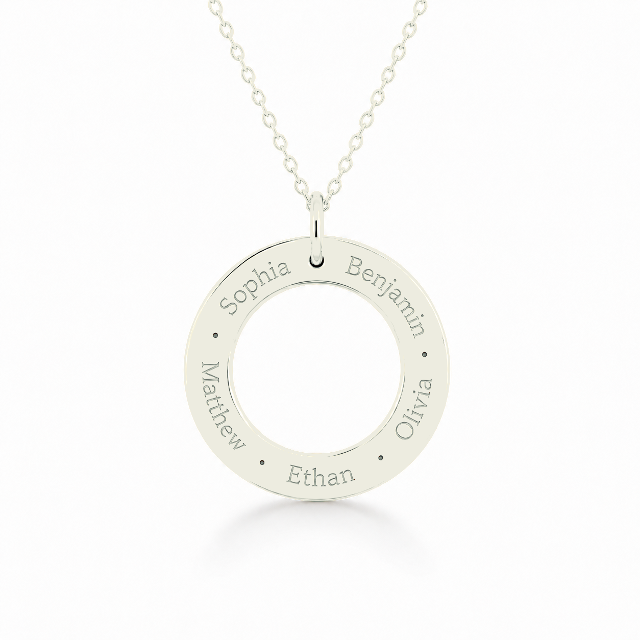 Circle Name Necklace