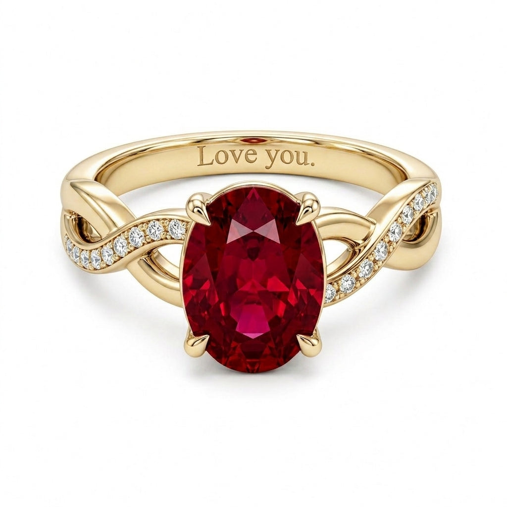Oval Birthstone Ring