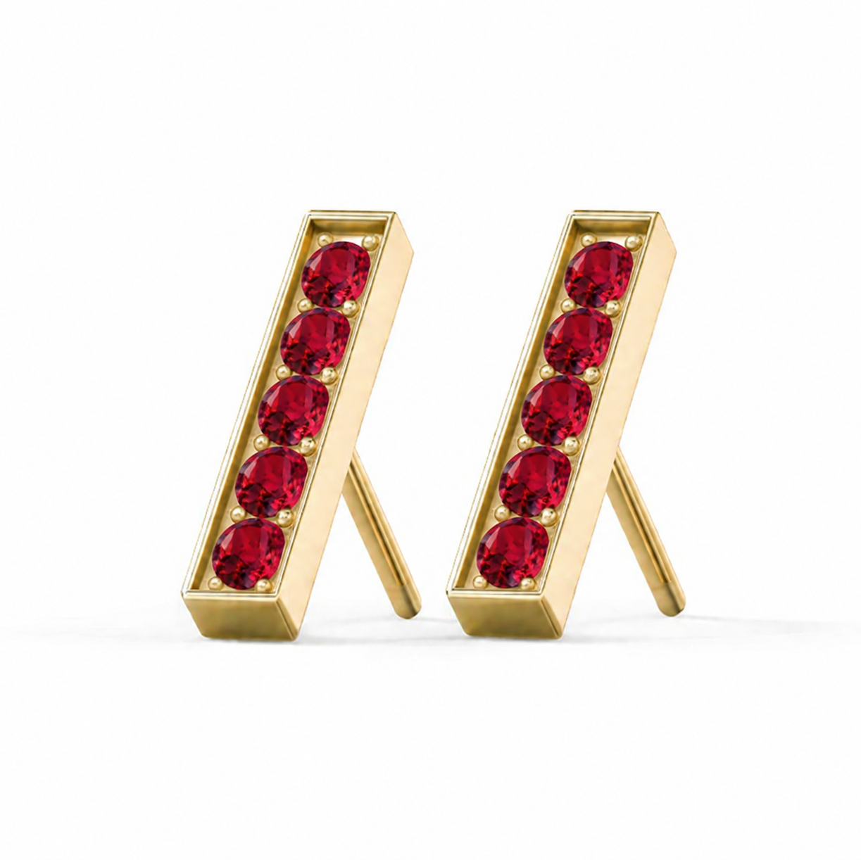 Pave Bar Stud Earrings