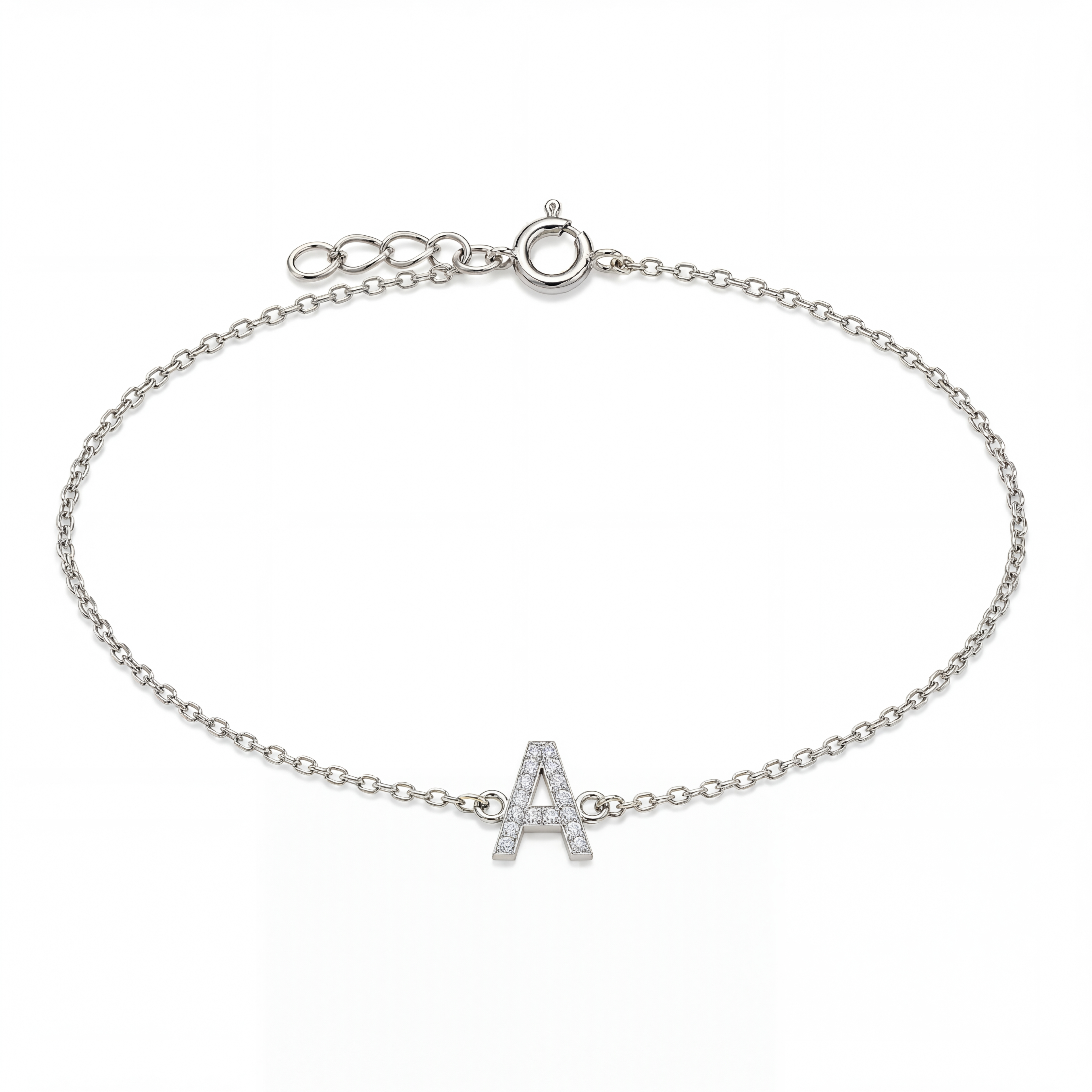 Initial Pave Bracelet