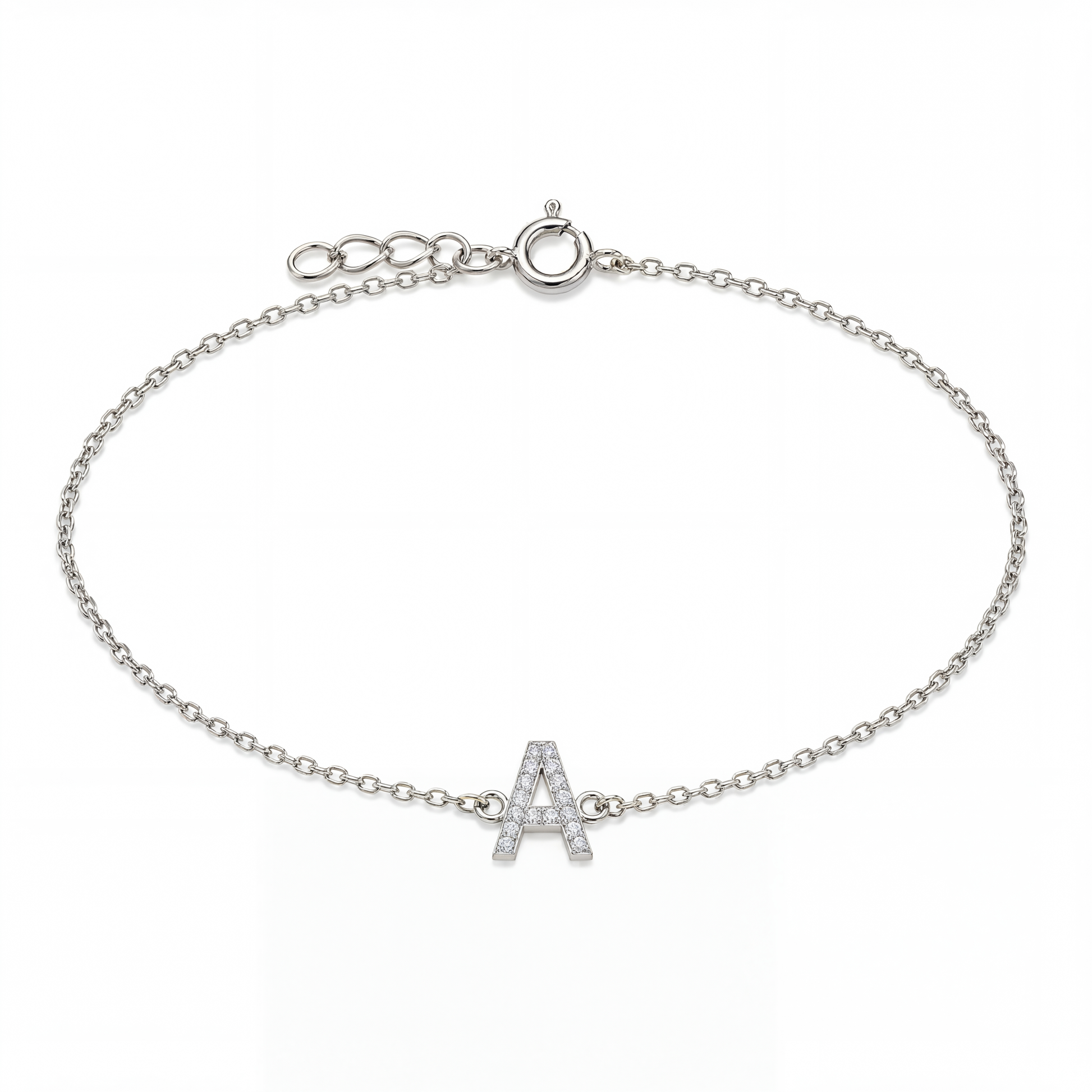 Initial Pave Bracelet