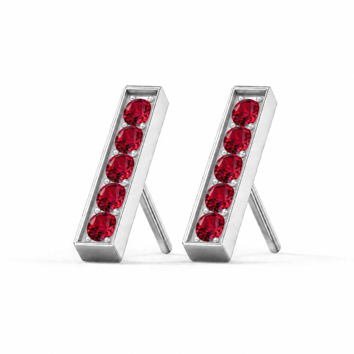 Pave Bar Stud Earrings