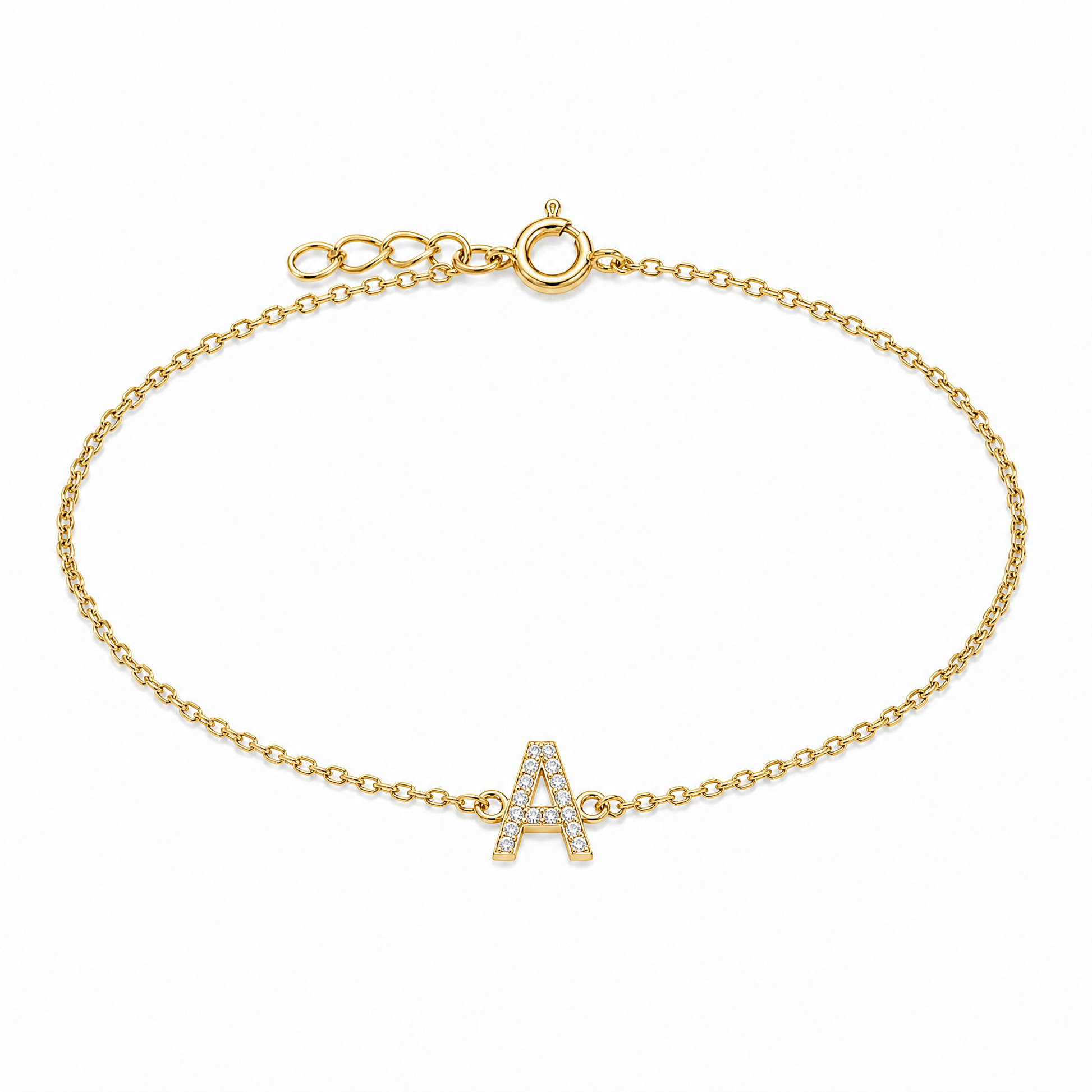 Initial Pave Bracelet