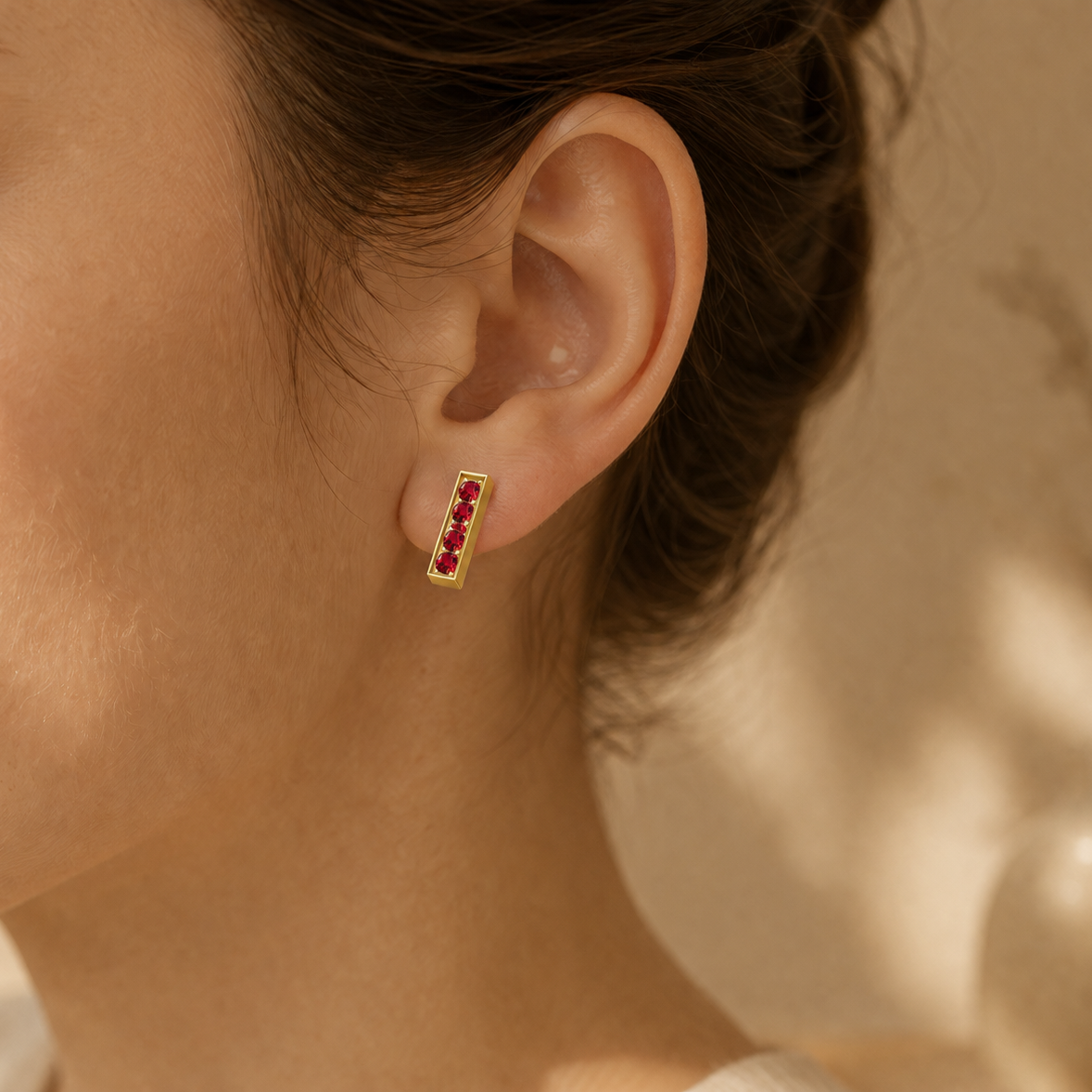 Pave Bar Stud Earrings