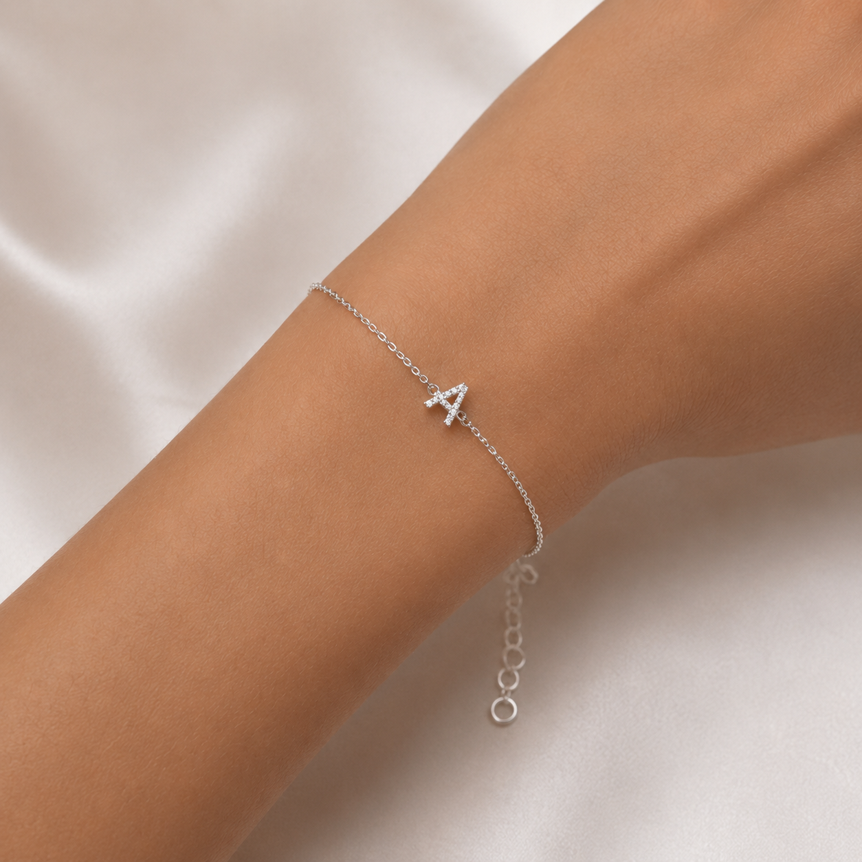 Initial Pave Bracelet
