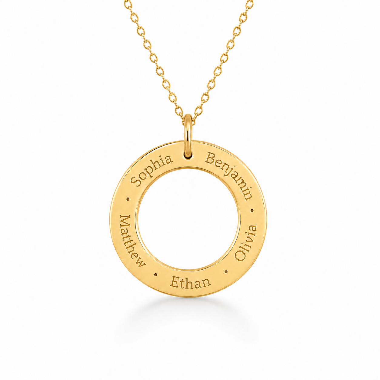 Circle Name Necklace