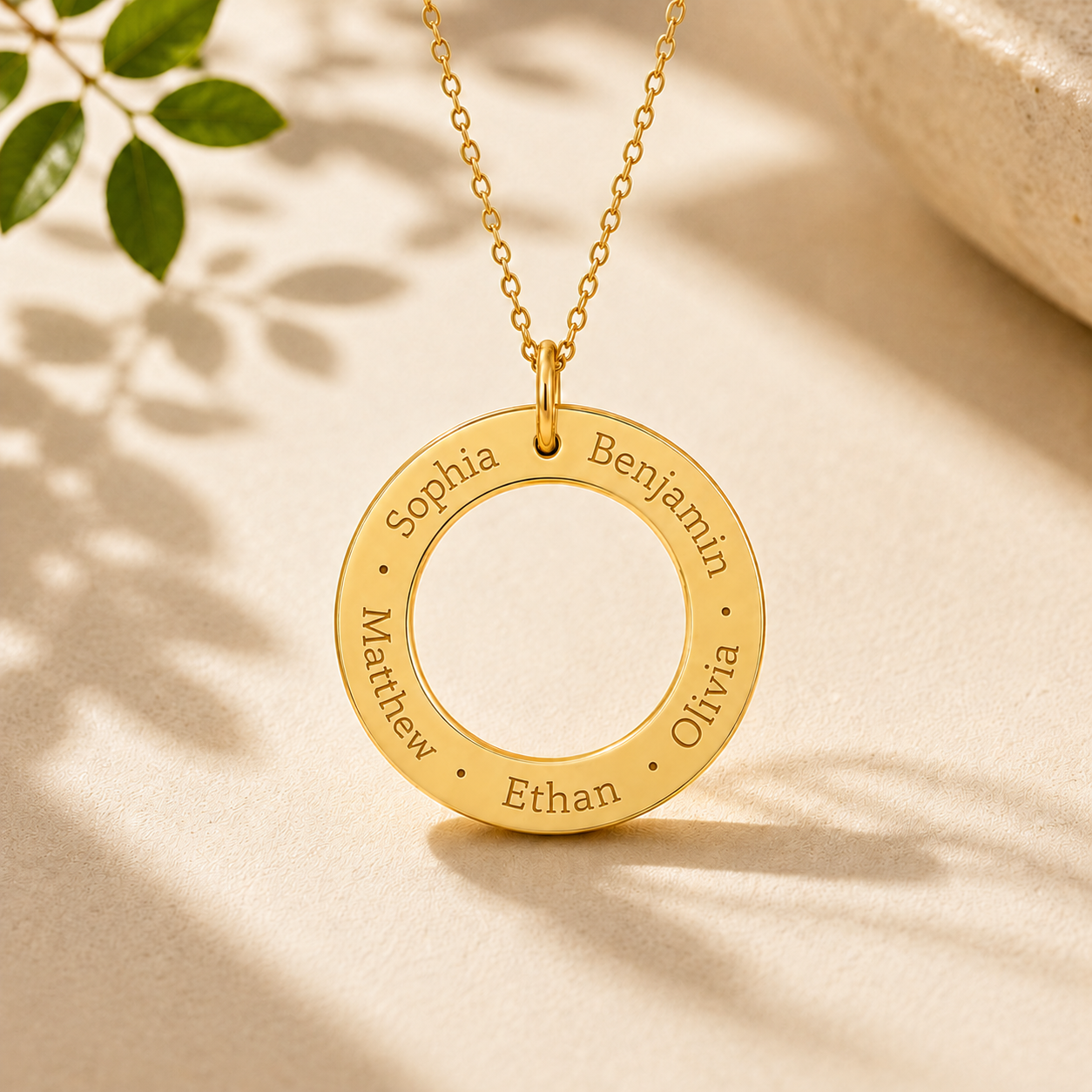Circle Name Necklace