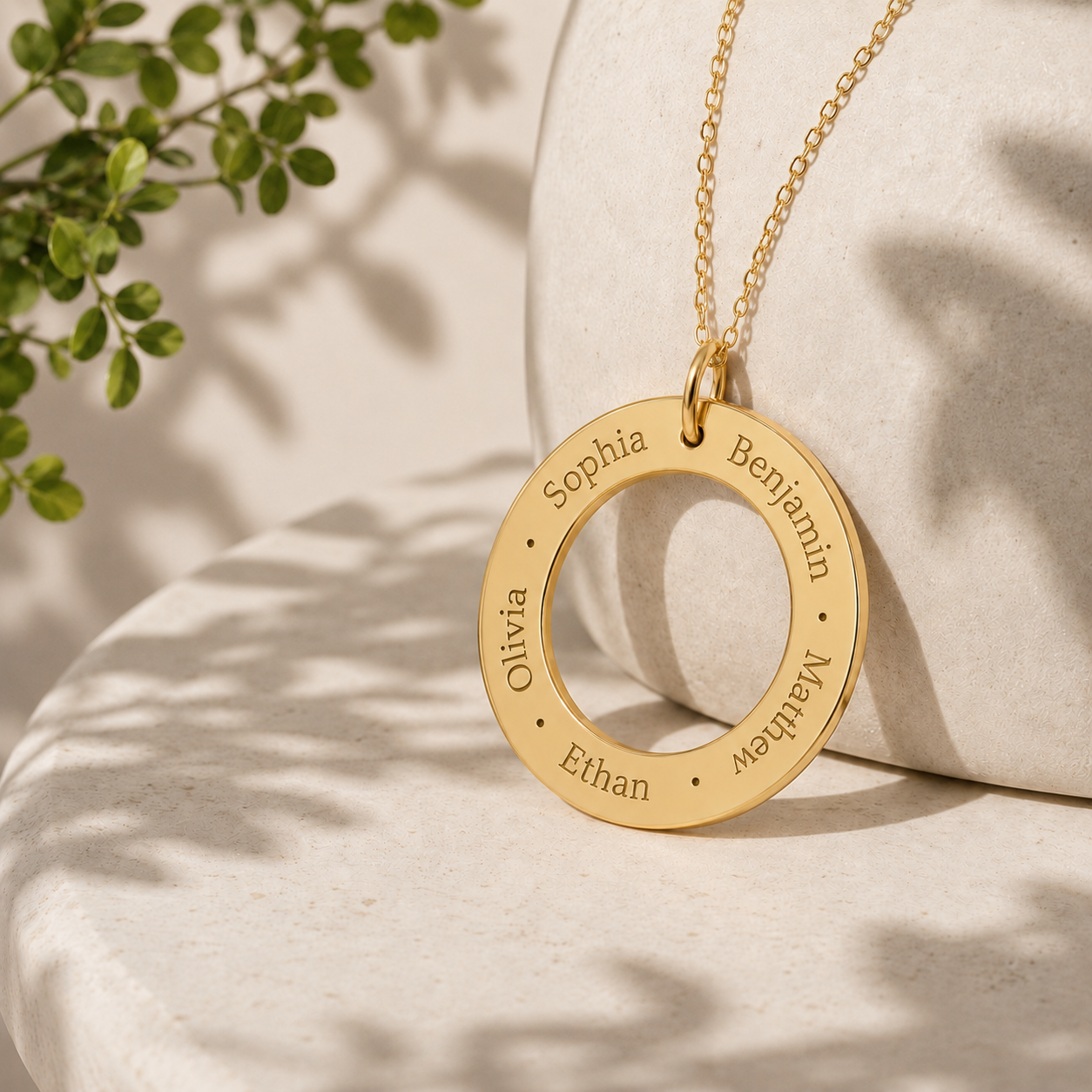 Circle Name Necklace