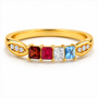 Princess Cut Birthstone Ring