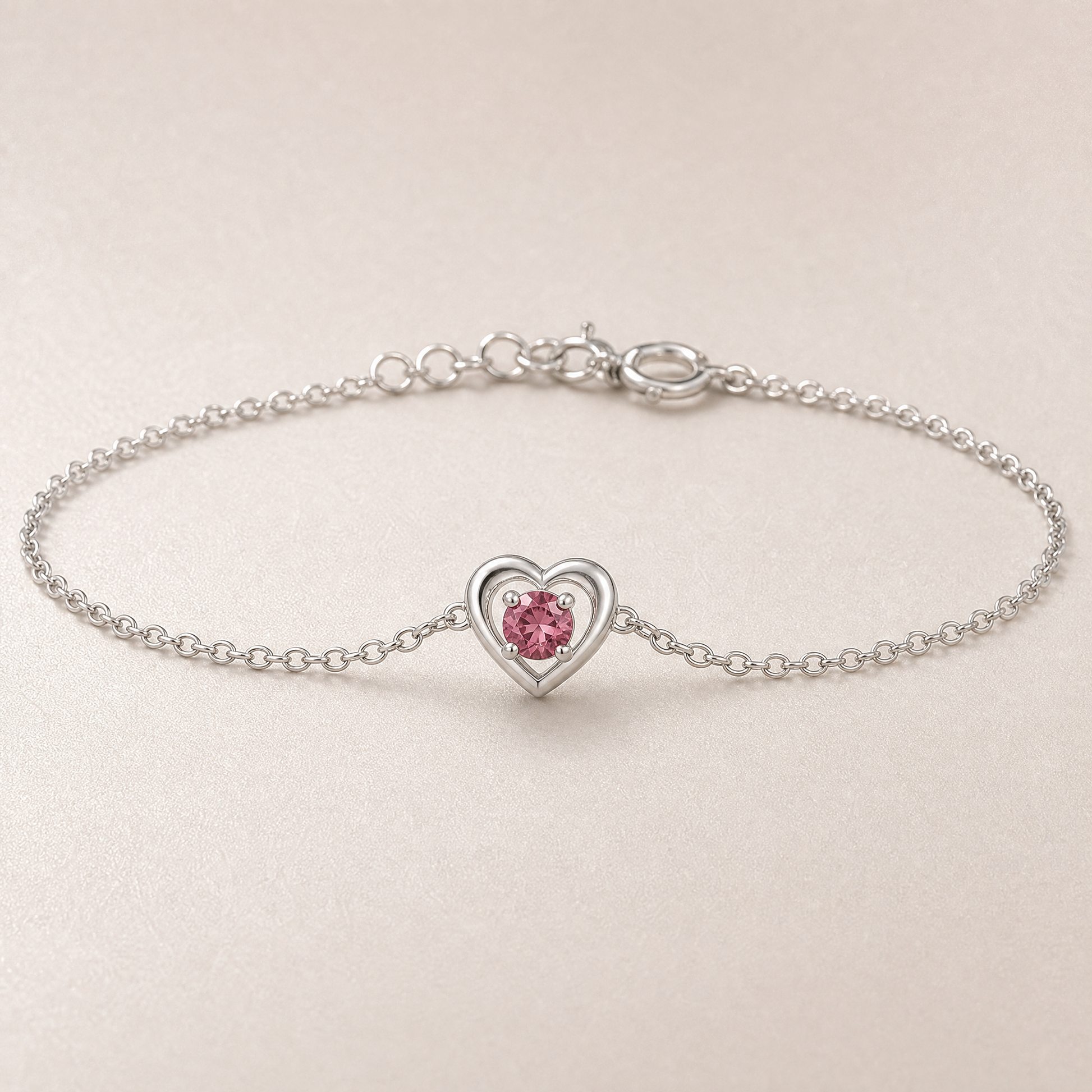 Birhtstone Heart Bracelet