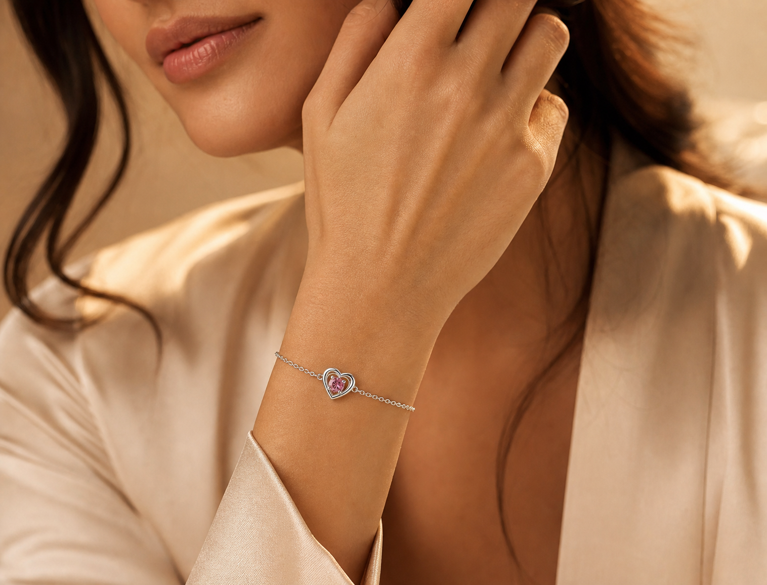 Birhtstone Heart Bracelet