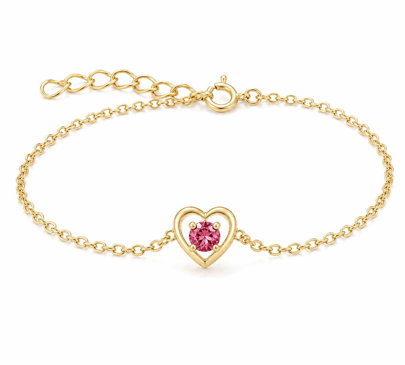 Birhtstone Heart Bracelet