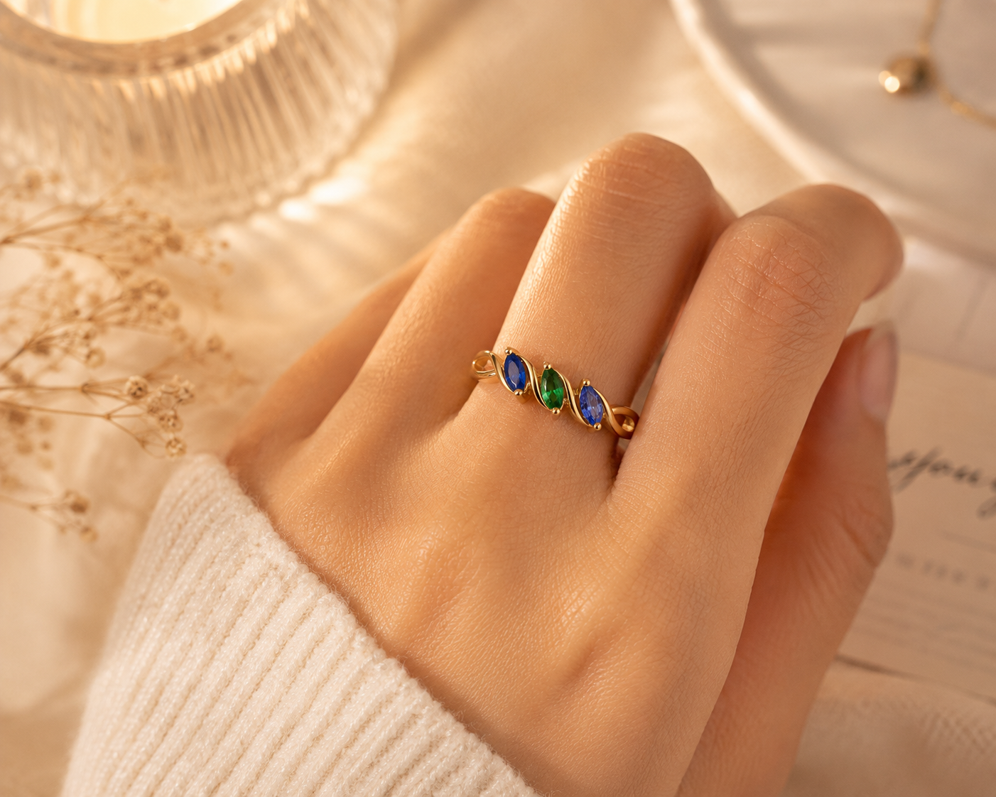 Marquise Birthstone Ring