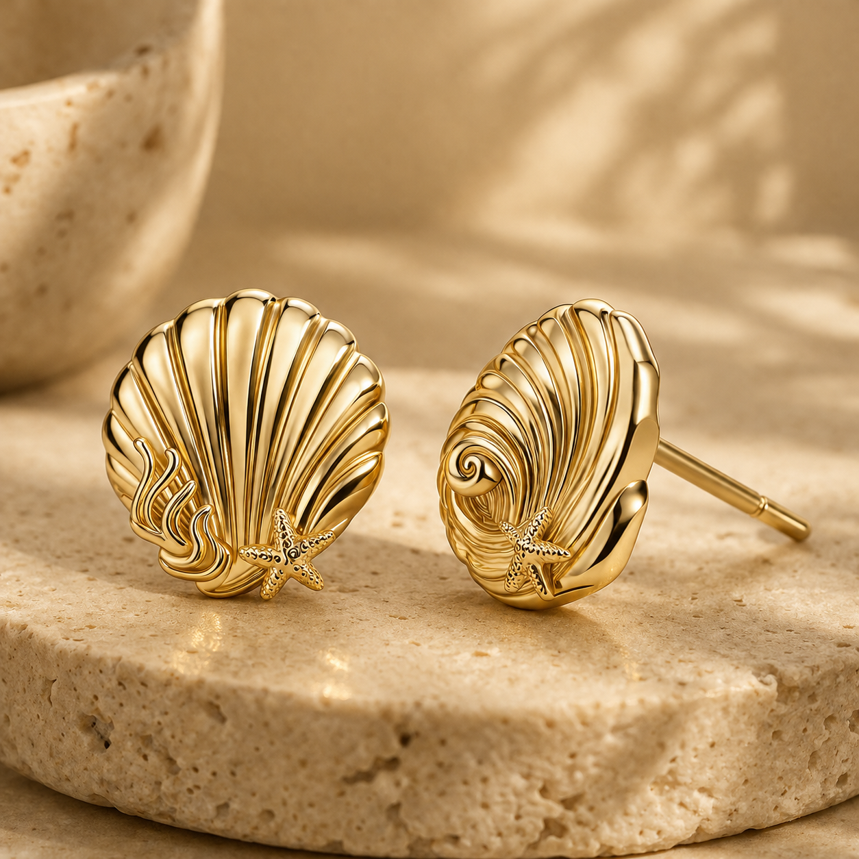 Seashell Serenity Stud Earrings