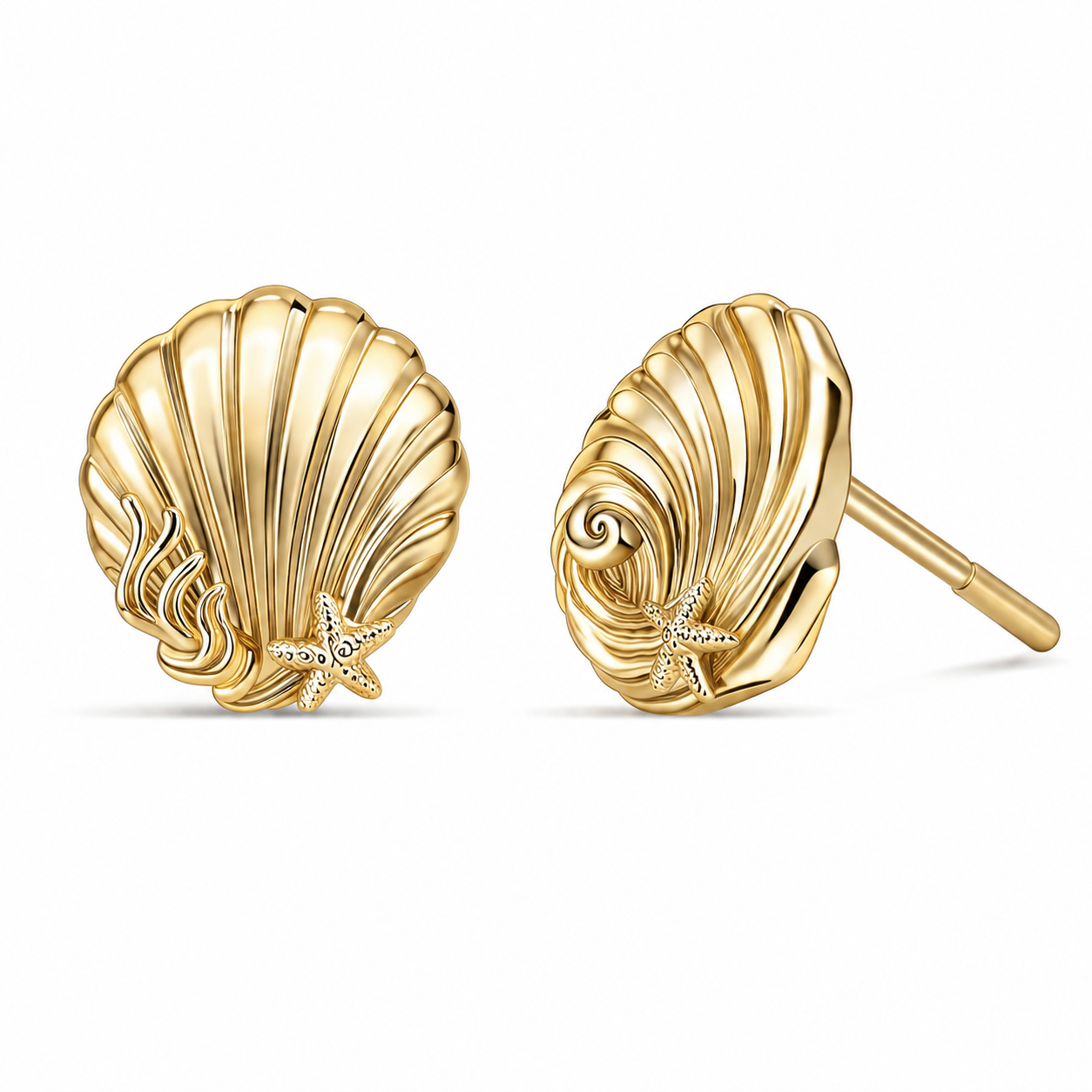 Seashell Serenity Stud Earrings