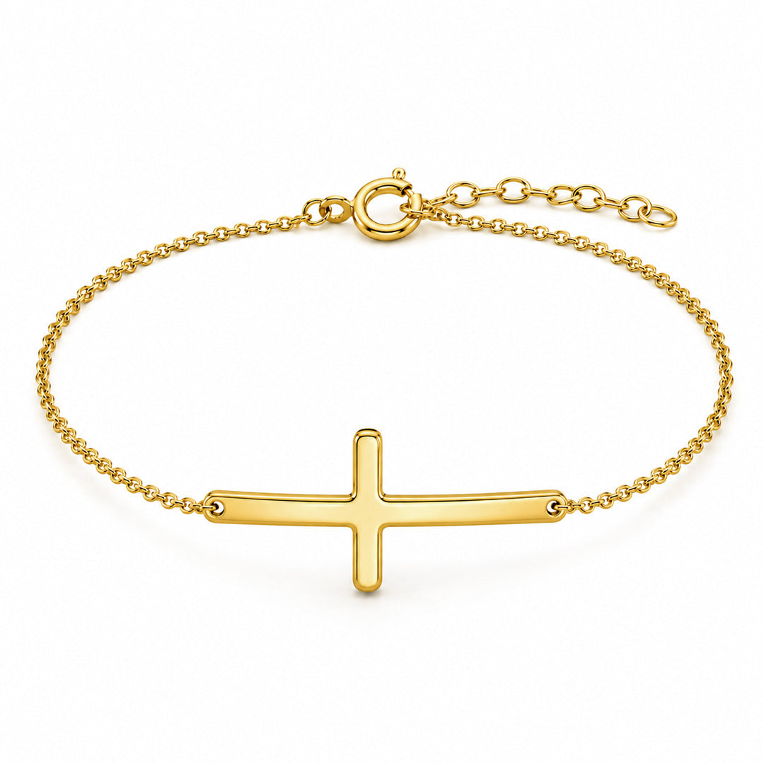 Sideways Cross  Bracelet
