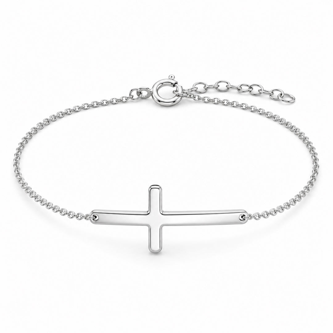 Sideways Cross  Bracelet