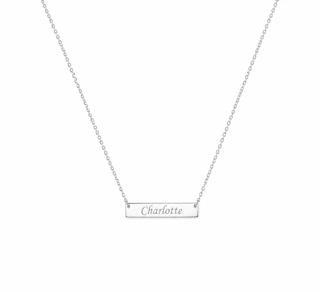 Engraved Bar Necklace