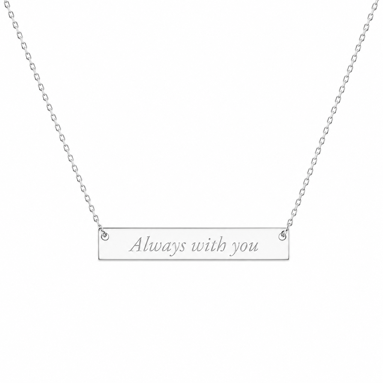 Engraved Bar Necklace