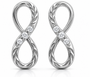Three Stone Infinity Stud Earrings