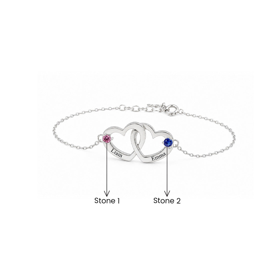 Interlocking Heart Bracelet