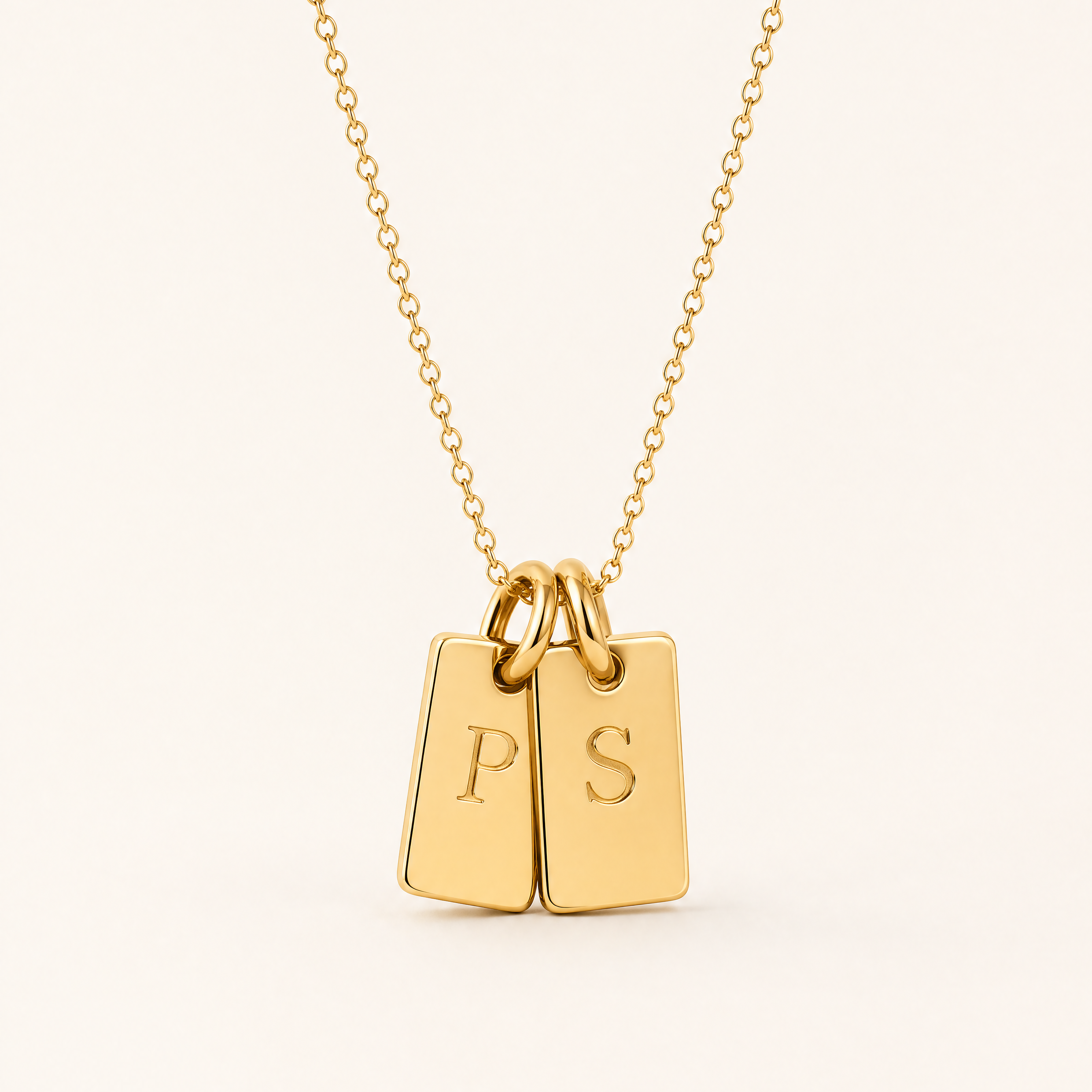 Initial Tag Necklace