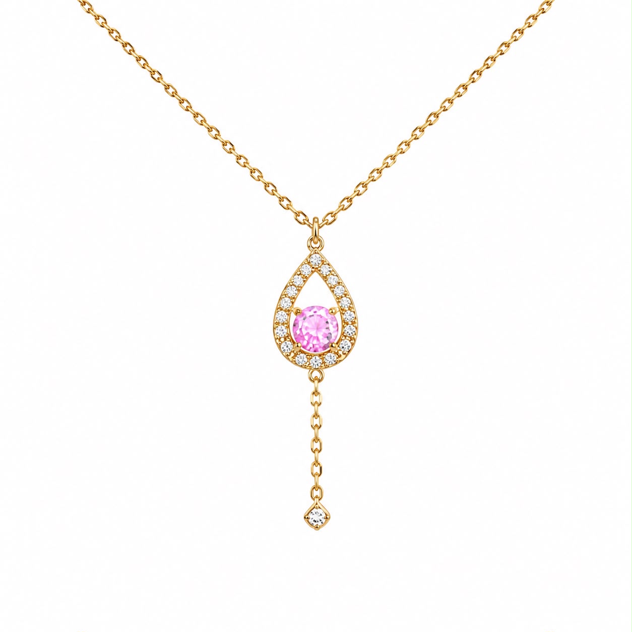 Teardrop Birthstone Necklace