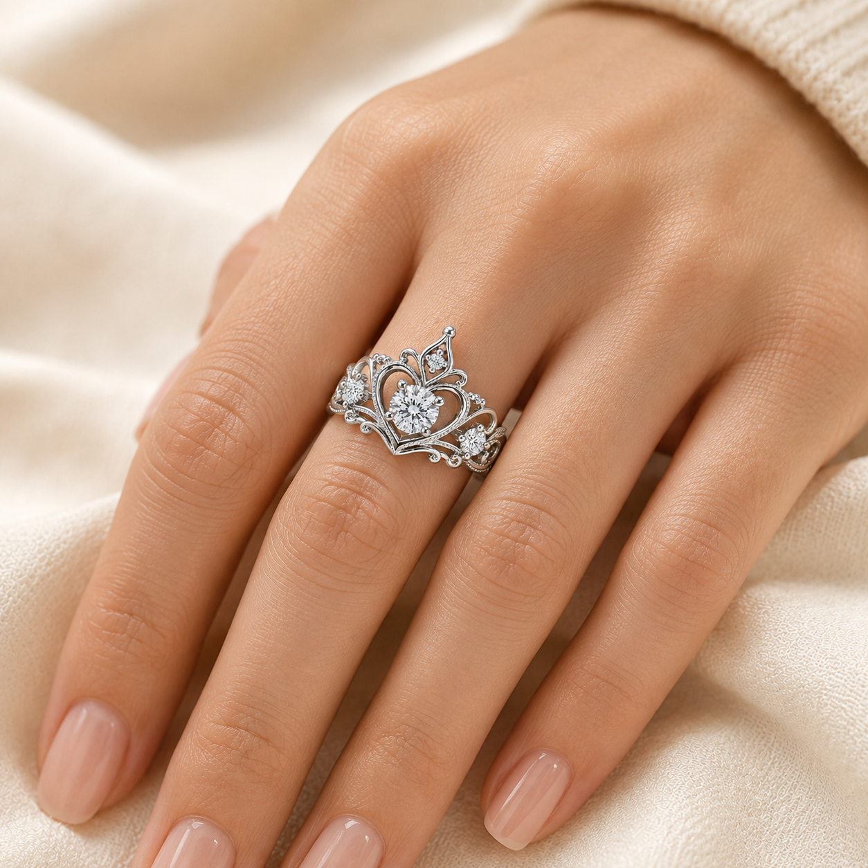 Tiara Ring with Birthstone