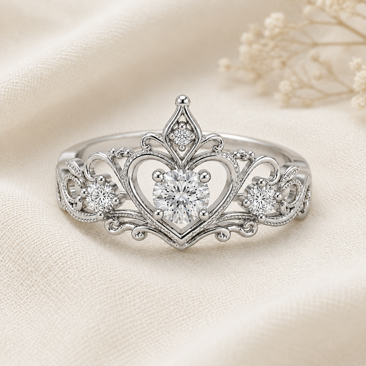 Tiara Ring with Birthstone