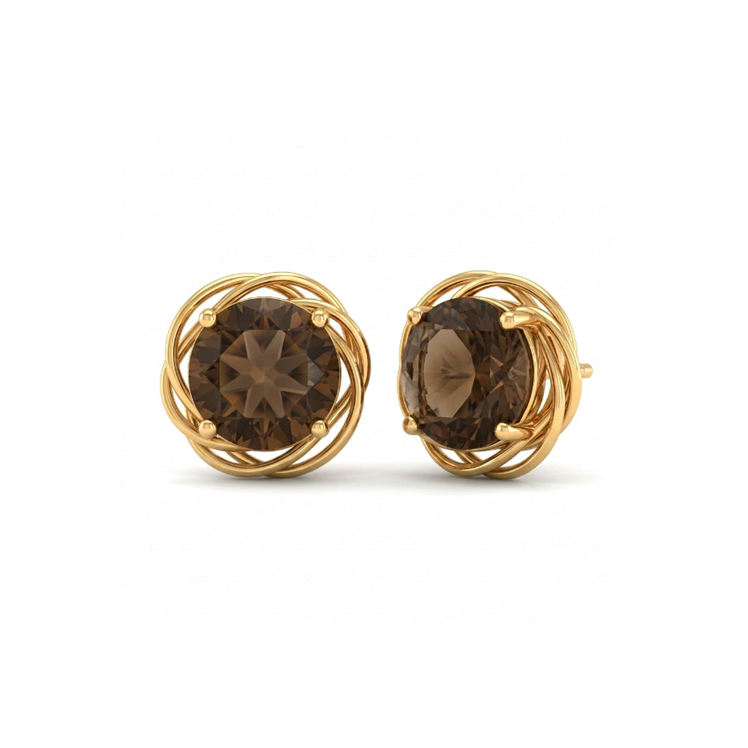 Twisted Birthstone Stud Earrings