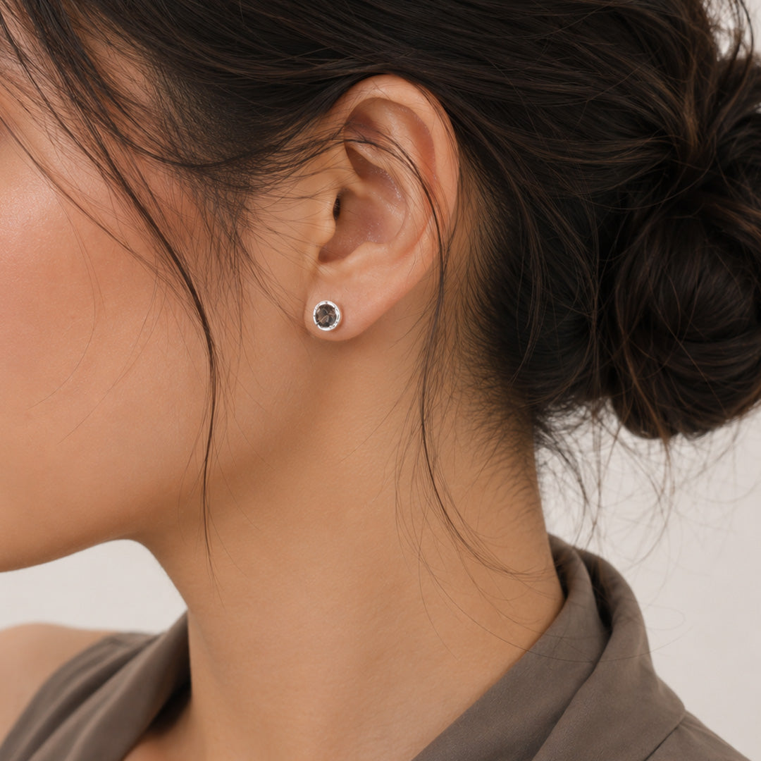 Twisted Birthstone Stud Earrings
